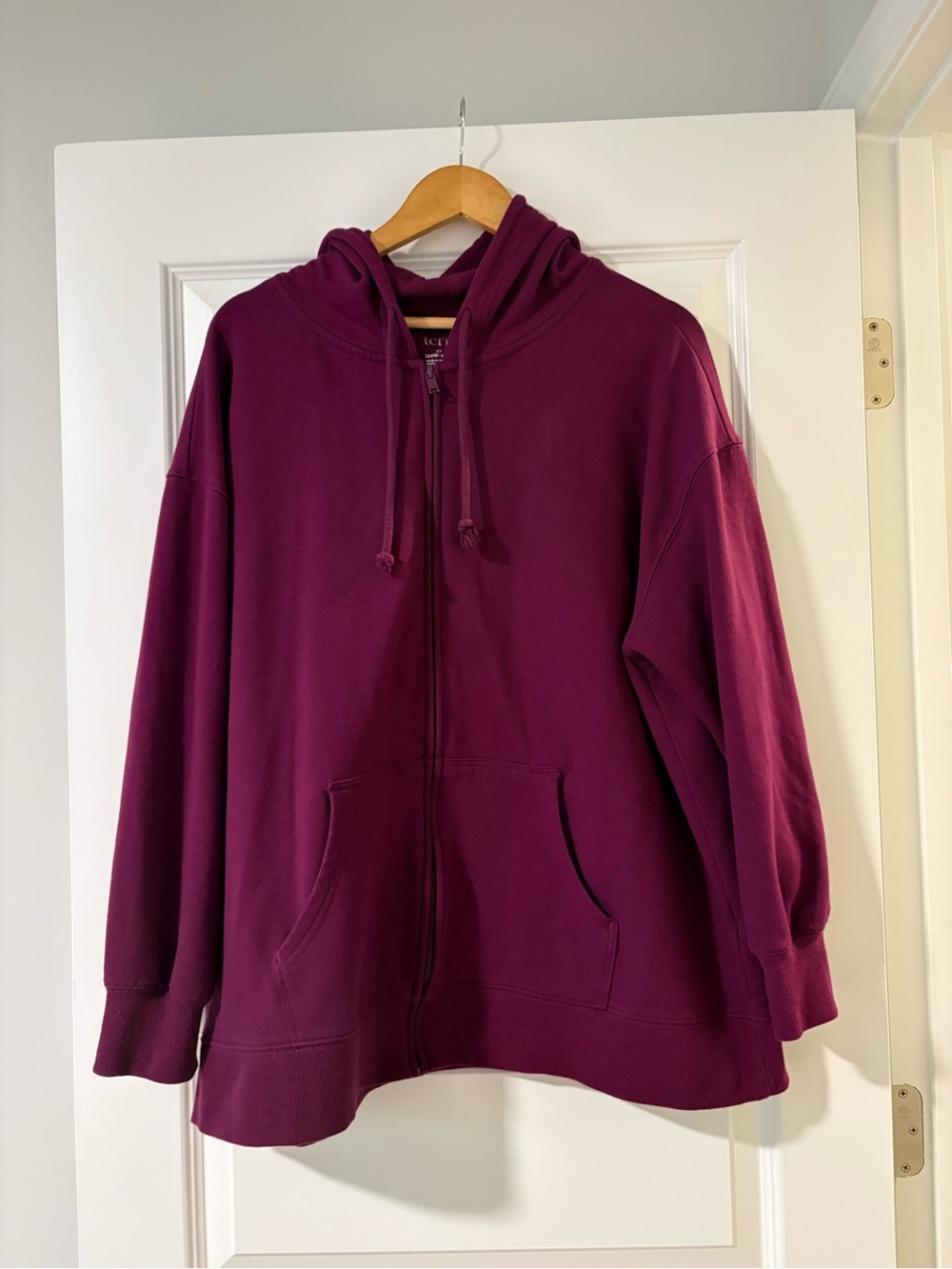 Terra & Sky Deep Plum Pullover by Lane Bryant Size 2X Cozy Comfort Norm Core